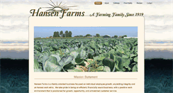 Desktop Screenshot of hansenfarms.com