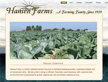 Tablet Screenshot of hansenfarms.com